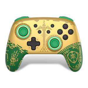 For <b>Nintendo</b> for <b>Switch</b> OLED <b>Game</b> Wheel Steering Manette Vert Dor Zelda TOTK Wireless 2.4G Connection IOS PC Wii Mobile Phones - Product Image 2