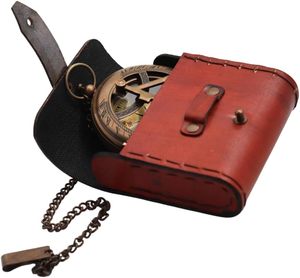 Porte-clés boussole classique en cuivre artisanal |   Cercle pliable léger et écologique avec design en incrustation |   Objet de collection gravé - Product Image 2