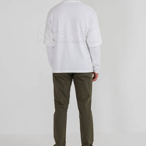 T-shirt double couche pour hommes les plus vendus 100% coton à séchage rapide et vêtements décontractés respirants - Product Image 3