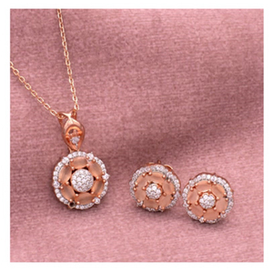 Regalos de Navidad colgante de piedras preciosas de circón cúbico 925 conjunto de colgante de plata sólida 18 "cadena moderna plata dama de honor collar joyería - Product Image 1