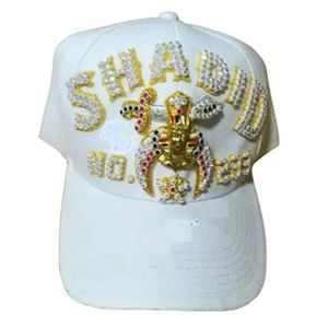 Gorra de Béisbol con Diseño de Diamantes de Imitación, Gorra de Lona con Hebilla Trasera Ajustable, Gorra de Alta Calidad Unisex para las Cuatro Estaciones, Protección Solar para Exteriores - Product Image 6