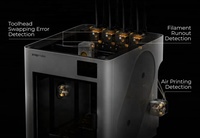 Printer 3D Otomatis Snapmaker U1 dengan Ukuran Cetak Besar Teknologi Pencetakan FDM Hijau Konektivitas USB Garansi 1 Tahun
