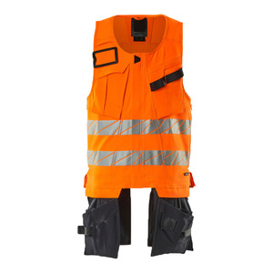 Chaleco reflectante de poliéster de alta visibilidad naranja amarillo con logotipo personalizado chaleco de seguridad de advertencia - Product Image 1