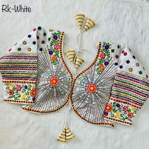 ผ้าไหมงานหนักพิเศษสำหรับเทศกาลแต่งงาน,พร้อมกระจกเข็มหลายเส้นสำหรับทำงานเสื้อเบลาส์พร้อมลำดับสีรุ้ง - Product Image 2