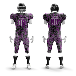 Uniformes de football américain à impression numérique de haute qualité adultes logo brodé personnalisé à manches courtes grande taille 100% polyester - Product Image 6