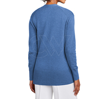 Pull cardigan à manches longues pour femme, col en V, tricoté, personnalisable OEM, respirant, de haute qualité, fait main, décontracté, standard