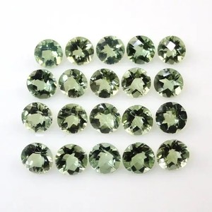 Pierre précieuse naturelle améthyste verte de 2,25 mm, taille ronde facettée, pierre en vrac certifiée IGI, vente en gros de pierres semi-précieuses pour la fabrication de bijoux - Product Image 1