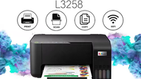 Imprimante Jet d'Encre EcoTank L3258 WIFI USB Impression Numérisation Copie Couleur Réservoir Intégré Tout-en-Un pour Petit Bureau et Domicile
