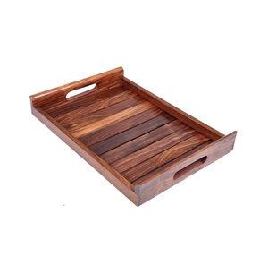 Bandejas para servir con forma rectangular de madera Sheesham para mesa de comedor (pulgadas) - Product Image 6
