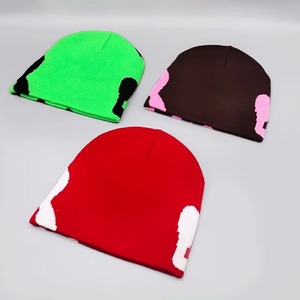 Gorro unisex elegante para exteriores, gorro de calavera de punto grueso con estampado digital, estilo callejero para trabajo de invierno y uso diario, Jacquard - Product Image 4