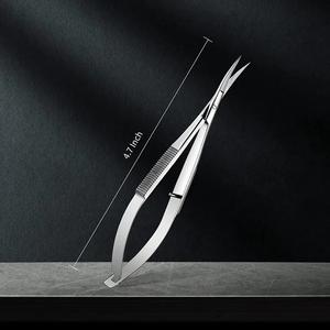 Venta caliente Tijeras de resorte de acero inoxidable Manicura y extensiones de pestañas Suministros de peluquería de belleza Uso - Product Image 6