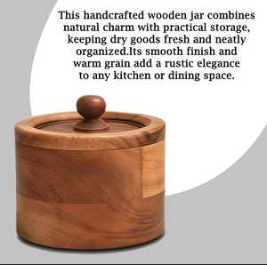 Premium Handmade Custom Wood Herbs Spice Salt Sugar <b>Bowl</b> Trendy Natural Wooden Box <b>with</b> Plastic Top <b>Lid</b> Party Luxury - Product Image 5