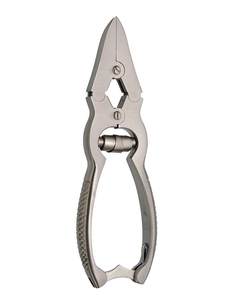 Coupe-ongles à action combinée, mâchoires concaves, ressort cylindrique avec verrouillage, style à long bec, lame droite tranchante en acier inoxydable - Product Image 2