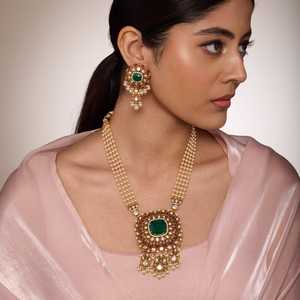 Kundan Necklace 187732 Elegant <b>Wedding</b> <b>Accessory</b> - Product Image 3