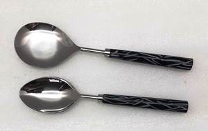 ชุดส้อมสลัดและช้อนทำจากไม้ชุดสลัดทำมือแบบอินเดียปรับแต่งได้ - Product Image 2