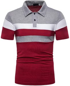 Buena calidad personalizado algodón dos tonos combinación de colores Polo cuello hombres camisetas logotipo personalizado impresión polos - Product Image 6