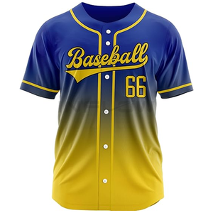 Maillot de baseball blanc double tricoté pour jeunes Sublimation Jersey Usa Softball Mesh Button Down Baseball Jersey Baseball Jersey - Product Image 2
