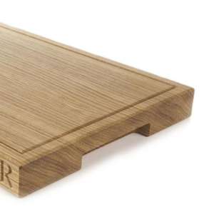 Planche à découper en bois artisanale avec rainure à jus pour la cuisson à la maison, trancher les dés, hacher et préparer les aliments - Product Image 5