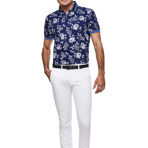 Camiseta de manga corta hecha a medida para hombre, camiseta de polo de golf tejida para polos con impresión de logotipo personalizado sublimado - Product Image 3