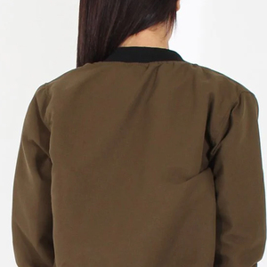 Chaqueta Bomber cómoda y transpirable para mujer, servicio OEM y ODM, ropa para mujer, chaqueta Bomber de diseño de la mejor calidad para mujer - Product Image 5