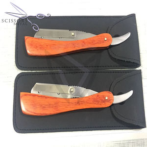 Maquinilla de Afeitar Profesional de Doble Filo para un Afeitado Clásico Estilo Vintage con Mango de Madera y Hoja de Acero Inoxidable - Product Image 1