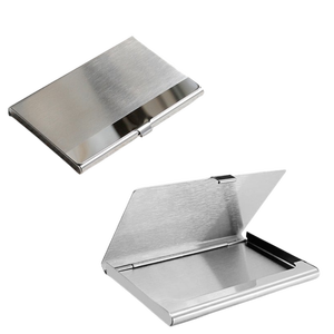 Tarjetero de Metal de acero inoxidable, funda para tarjeta con nombre - Product Image 2