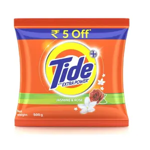 مسحوق غسيل Tide Plus مزود بقوة إضافية من الياسمين والورود - 500 جرام