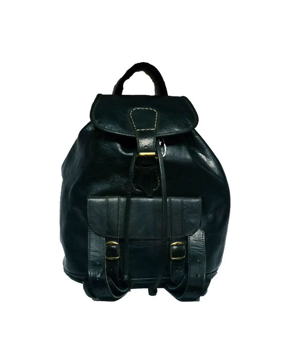 Moroccan genuine leather luxury backpack, Unique backpack with matching sides Moroccan handmade leather backpack by our artisans
