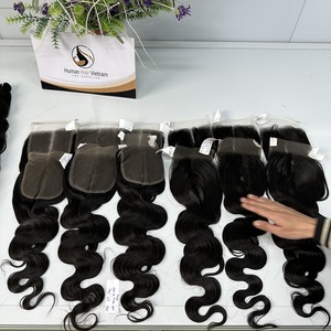 Tissage de cheveux vierges à cuticules alignées, paquets de 100% de cheveux bruts Remy avec Closure, Extensions de cheveux humains, vente en gros - Product Image 1