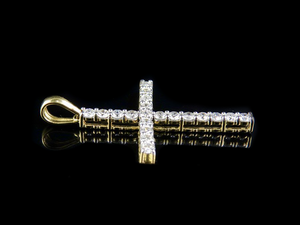 เครื่องประดับจี้ไม้กางเขนสำหรับผู้ชายสไตล์ฮิปฮอปประดับเพชรเม็ดกลมแวววาวขนาดใหญ่แบบกำหนดเอง - Product Image 3