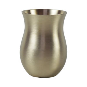 100% Verre à boire Kansa en bronze pur avec finition mate Design classique et uni Le luxe semble bon pour la santé - Product Image 3