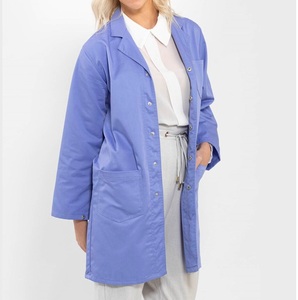 Uniformes de médecin unisexes personnalisés en toile respirante blouse de laboratoire tricotée pour femmes avec logo hiver été OEM vente en gros - Product Image 6