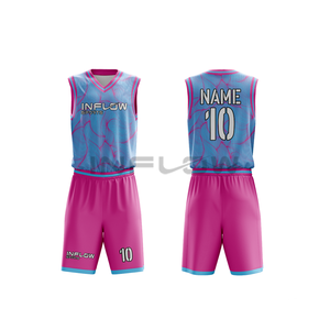 Kit de maillot de basket-ball personnalisé, transfert thermique, maillot de basket-ball Laker vierge, taille plus, respirant, séchage rapide, polyester - Product Image 1