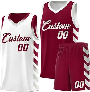 Conjunto de Uniforme de Baloncesto Reversible Personalizado, Transpirable, de Dos Caras, Jersey y Pantalones Cortos de Secado Rápido, Antibacteriano, para Clubes - Product Image 2
