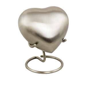 Premium Quality Red Heart Metal Cremation Urn with Attractive Velvet <b>Box</b> <b>for</b> Infant <b>Ashes</b> Memorial Funeral Cremation Urn - Product Image 3