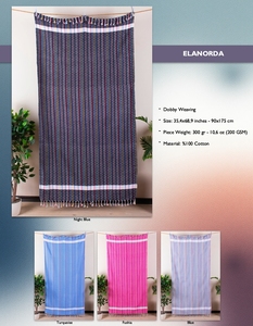 ผ้าขนหนูชายหาด DAFNI BIG PAZAR สีม่วง ลายก้างปลา พิมพ์ลาย ผ้าเทอร์รี่ ผ้าฝ้าย ซักได้ พร้อมพู่สีขาว น้ำหนักปานกลาง HDPE - Product Image 3