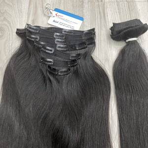 Extensiones de Cabello Natural Liso de Tendencia 2026, Fáciles de Usar, Extensiones de Cabello Humano Vietnamita con Clip, Piezas de Cabello Liso y Sedoso - Product Image 5