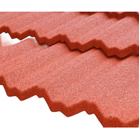Tuile métallique de toiture enduite de pierre de résistance aux chocs 0.3mm 0.4mm feuille de toiture japonaise allemande Ethiopie Ghana Kenya Afrique