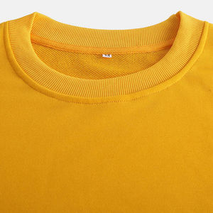 <b>Yellow</b> Colour Stylish Men's Sweatshirt Lightweight Custom Made Wholesale Comfortable Casual Wear With Ribbed Cuffs - Product Image 3