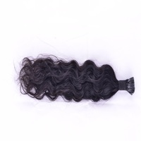 Extensions de cheveux brésiliens naturels ondulés Remy 12A de qualité supérieure, tissage double trame, kératine collée, cheveux bruts d'un seul donneur