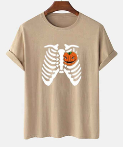 Personalizado de los hombres 100% de algodón Camisetas De Halloween de gran tamaño Drop Shoulder Heavy Weight Ringer Halloween hombres camisetas para adultos - Product Image 3
