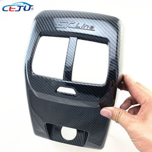 ABS Carbon Look Car Interior Kit Arrière USB Climatisation Sortie Vent Panel Cover Cap Shell pour <span class=keywords><strong>Ford</strong></span> <span class=keywords><strong>Focus</strong></span> <span class=keywords><strong>ST</strong></span> Line X MK4 2019-2021 - Product Image 2