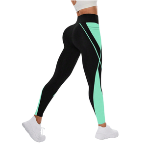 Womens High Waist Solid Seamless Summer Yoga Leggings <b>Tummy</b> <b>Control</b> Stretch Workout Running Gym Fitness Pants Pocket Activewear - Product Image 2