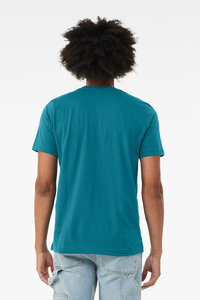 T-shirt unisexe vert sarcelle 100% coton léger à manches courtes style ras du cou, vêtement décontracté d'été pour commandes en gros - Product Image 3