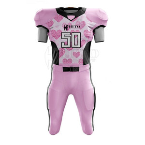 Conjunto de fútbol americano personalizado duradero para entrenamiento y partidos Conjunto de Jersey y pantalón de fútbol americano con transferencia de calor personalizada - Product Image 1