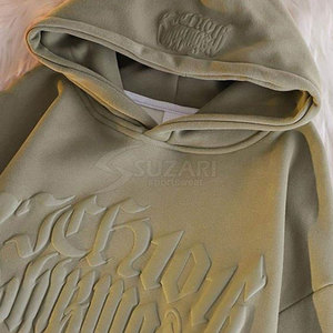 Vente directe d'usine, sweat-shirt à capuche pour homme, taille plus, dernière couleur, design personnalisé, sweat-shirt à capuche basique gaufré - Product Image 2
