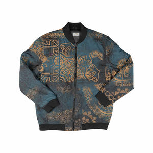 เสื้อแจ็กเก็ตบอมเบอร์ผ้าซาตินสำหรับผู้ชายเสื้อแจ็กเก็ตบอมเบอร์ผ้าซาตินสำหรับผู้ชายดีไซน์ตามสั่งโลโก้ OEM - Product Image 3