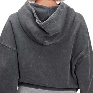 เสื้อกันหนาวผู้หญิงโอเวอร์ไซส์ผ้าโพลีเอสเตอร์ผ้าฝ้ายโพลีเอสเตอร์ลวดลายสีพื้นลำลองสำหรับฤดูหนาว - Product Image 6