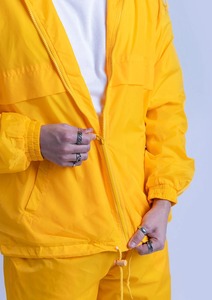 Conjunto de chándal de nailon estampado sólido informal con capucha a la moda para ropa deportiva de secado rápido Unisex con costuras de primera calidad - Product Image 3