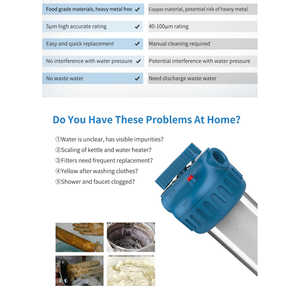 ICEGALAX Boîtier de filtre à eau transparent italien en PET de 10 pouces, filtres à eau potable manuels pour la maison, l'extérieur, les camping-cars et les voitures - Product Image 4